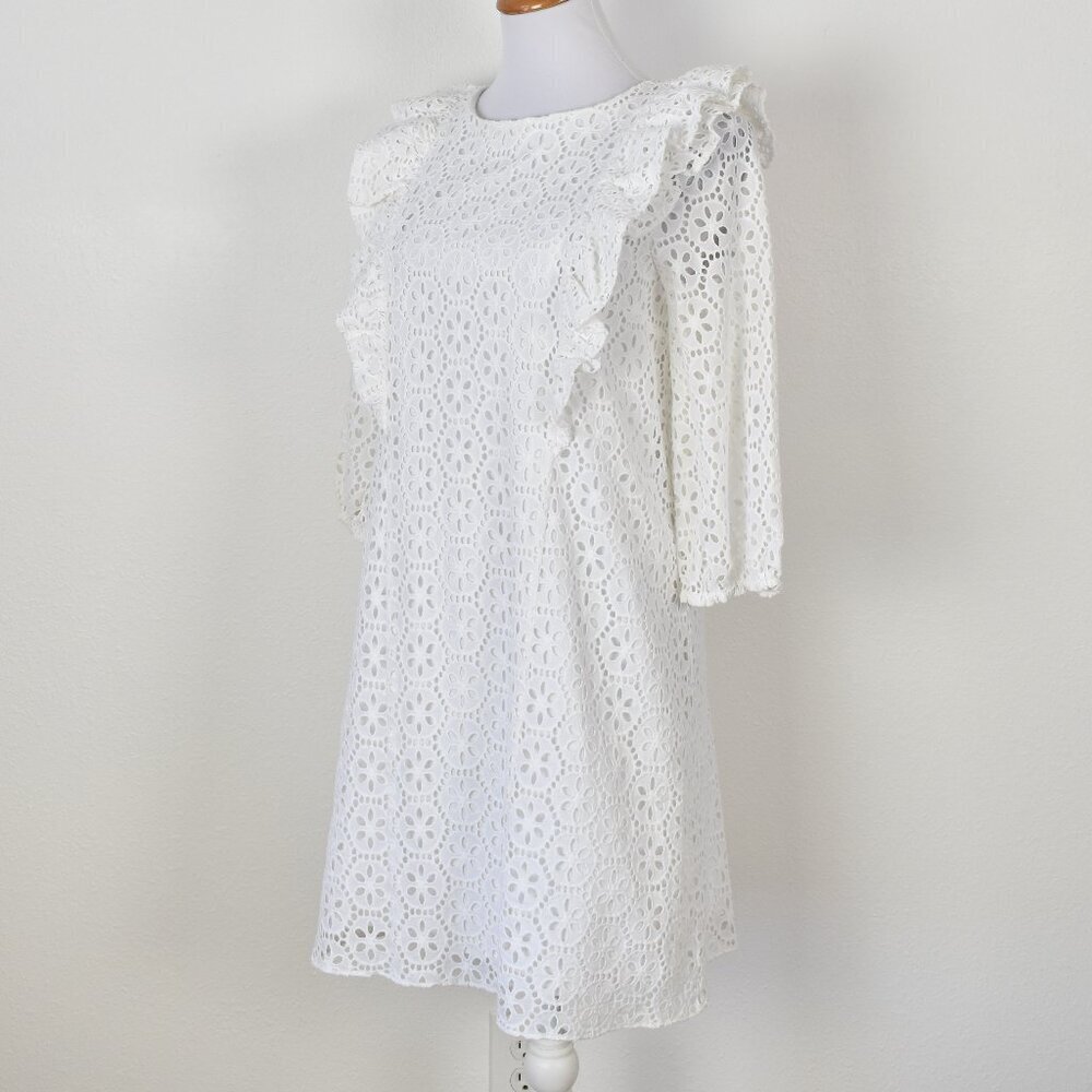 Lilly Pulitzer Primm Sand Dollar Eyelet Shift Dress White NEW - M - Picture 3 of 13